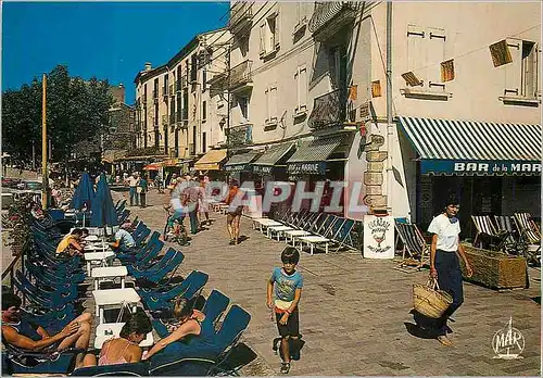 Moderne Karte Collioure La Cote Vermeille La Zone Pietonne