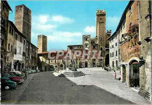 Moderne Karte Gimignano Place de la Citerne