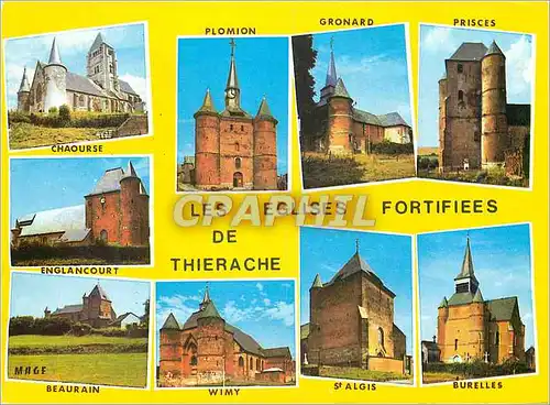 Cartes postales moderne Eglises Fortifiees de Thierache (Aisne) Region frontiere jusqu'au Regne de Louis XIV