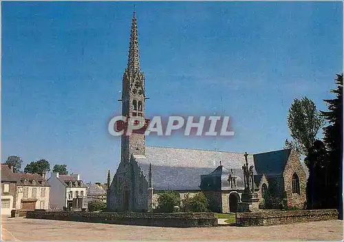 Cartes postales moderne Saint Hernin (Finistere) La Bretagne en Couleurs L'Eglise Paroissiale (debut du XVIe S)