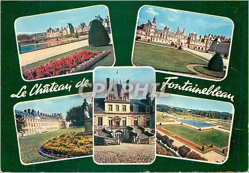 Cartes postales moderne le Chateau de Fontainebleau (Seine et Marne) Le Palais sur le Parterre La Cour des Adieux L'Aile