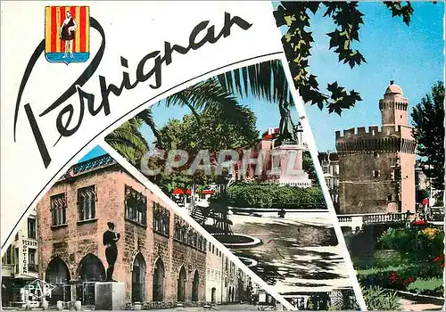 Cartes postales moderne Perpignan (Pyr Or) La Loge de Mer et le Cafe de France Place Arago Le Castillet