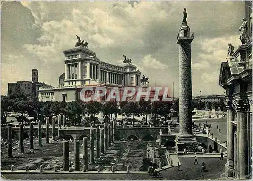 Moderne Karte Roma Le Forum Trajan et Monument a Victor Emanuel II