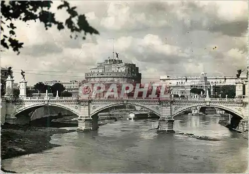 Moderne Karte Roma Castel Sant'Angelo e Ponte Vittorio