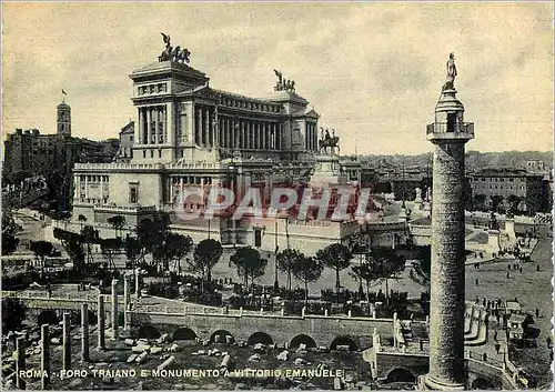 Cartes postales moderne Roma Monument a Victor Emmanuel Il et Forum de Trajan