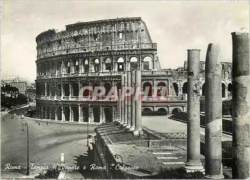 Cartes postales moderne Roma Tempio di Venere e Romano Colosseo