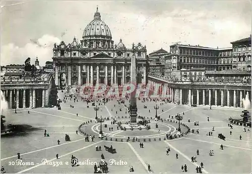 Moderne Karte Roma Piazza e Basilica S Petro