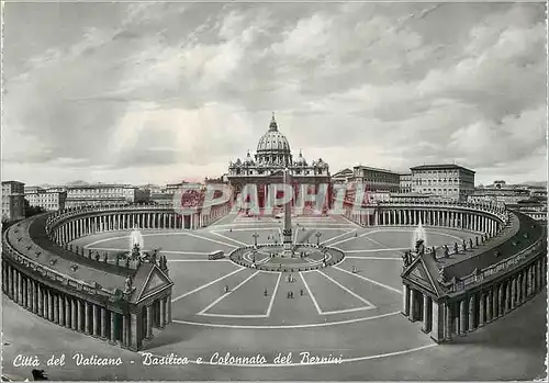 Moderne Karte Roma Citta del Vaticano Basilica e Colonnato del Bernini