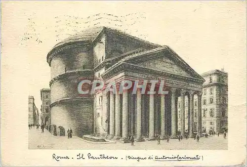Cartes postales moderne Roma Il Pantheon (Disegno di Autonisfarbouat)