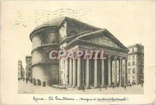 Moderne Karte Roma Il Pantheon (Disegno di Autonisfarbouat)