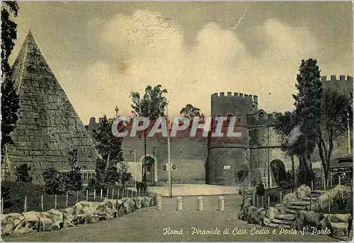 Cartes postales moderne Roma Piramide de Caio Cestio et Porte St Paul