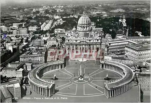 Cartes postales moderne Roma Place et Basilique de St Pierre