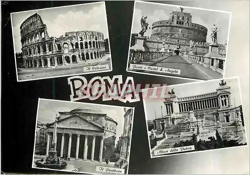 Cartes postales moderne Roma il colosus Ponte  Castel S Angelo St Pantheau Allare della Patria