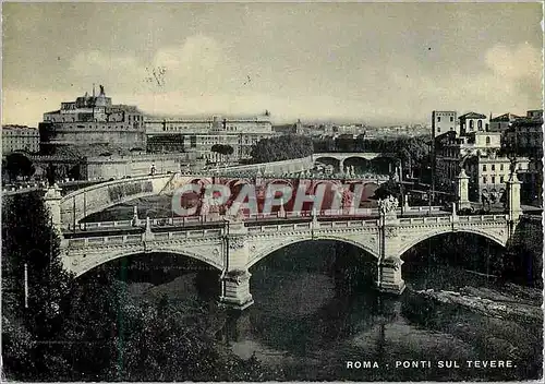 Moderne Karte Roma Les Pont sur le Teveres