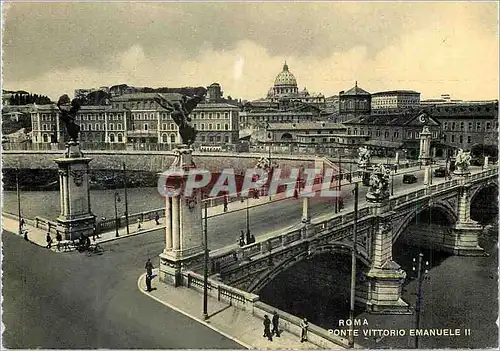 Moderne Karte Roma Pont Victor Emmanuel II