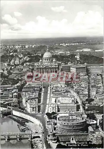 Cartes postales moderne Roma Chateau d Angelo et Basilique de St Pierre