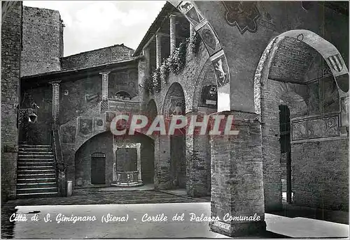 Cartes postales moderne Citta di S Gimignano (Siena) Cour de l'Hotel de Ville