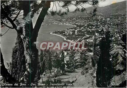 Moderne Karte Riviera dei Fiori Sanremo Incantevole vista Riviera des Fleurs Sanremo Charmante vue