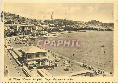 Cartes postales moderne San Remo Riviera dei fiori Bagni Morgana e Italia