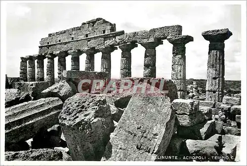 Moderne Karte Selinunte Acropoli Tempio C Acropolis Temple C