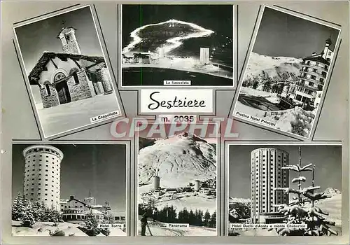 Cartes postales moderne Sestriere vue panoramique