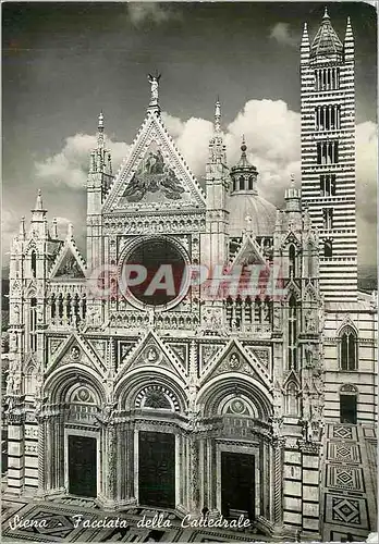 Moderne Karte Siena Facciata della Cattedrale La Facade de la Cathedrale