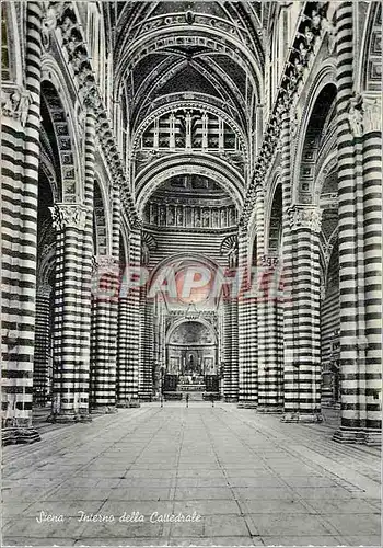 Moderne Karte Siena Interno della Cattedrale L'Interieur de la Cathedrale