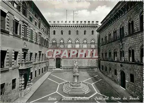 Cartes postales moderne Siena La Place Salimbeni La Siege du Mont des Paschi