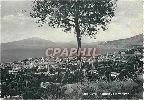 Moderne Karte Sorrento Panorama E Vesuvio