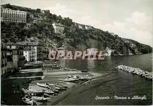 Moderne Karte Sorrento Marina e Alberghi Cote et Hotels