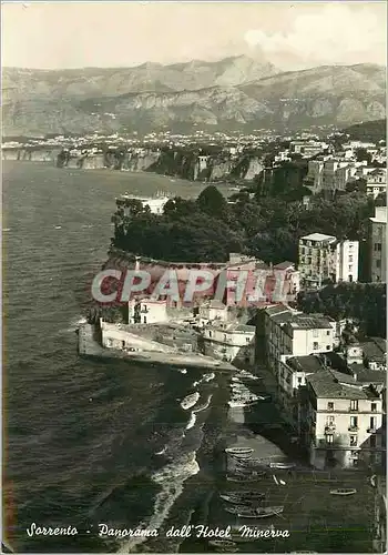 Moderne Karte Sorrento Panorama dall Hotel Minerva Panorama de l'Hotel Minerva