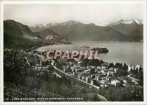 Cartes postales moderne Lago Maggiore Stresa Borromeo Panorama