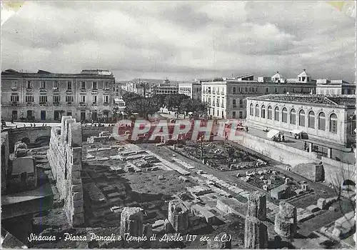 Cartes postales moderne Siracusa Piarra Pancali e Tempio di Apollo (IV dec a C) Place Pancall et le Temple de Apollon 6e