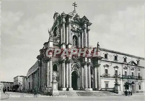 Moderne Karte Siracusa Le temple de Mierve et l'eglise principale 5e siecle av C