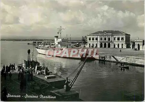 Cartes postales moderne Siracusa Stazione Marittina La gare maritime Bateaux