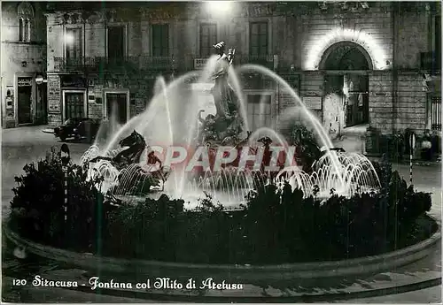 Moderne Karte Siracusa Fontana col Mito di Aretusa