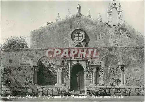 Cartes postales moderne Siracusa Chiesa di S Giovanni e S Marriano Partico meridionale L'Eglise de S Jean et S Mars Port