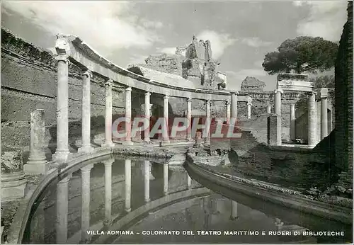 Cartes postales moderne Villa Adriana Colonnato Del Teatro Marittimo E Ruderi Di Biblioteche