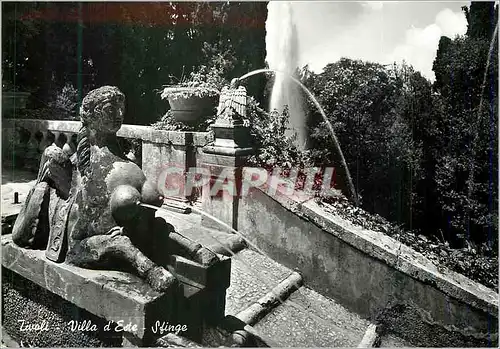 Moderne Karte Tivoli Villa d'Este Sfinge Sphinx