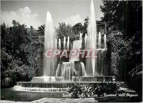 Moderne Karte Tivoli Villa d'Este Fontana dell'Organo Fontaine de l'Organe