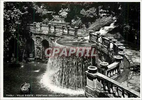 Moderne Karte Tivoli Villa d'Este Fontana dell'Ovato