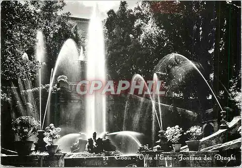 Cartes postales moderne Tivoli Villa d'Este Fontana dei Draghi Fontaine des Droghi