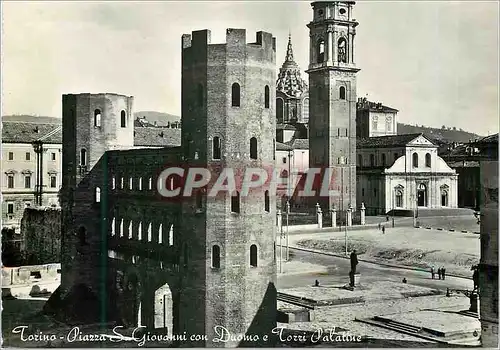 Cartes postales moderne Torino Piazza S Giovanni con Duomo e Torri Palatine Turin Place S Jean avec le Dome et les tours