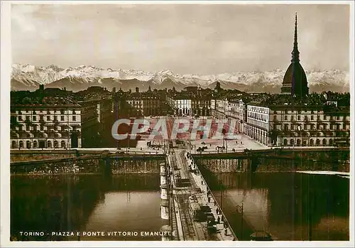 Moderne Karte Torino Piazza e Ponte Vittorio Emanuele