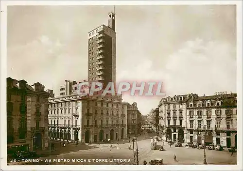 Cartes postales moderne Torino Via Pietro Micca e Torre Littoria