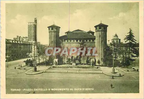 Moderne Karte Torino Piazza Castello e Monumento Al Duca d'Aosta