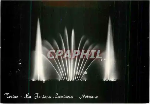 Cartes postales moderne Torino La Fontana Luminosa Natturno La fontaine lumineuse Nocturne