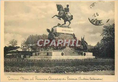 Cartes postales moderne Torino Mon al Principe Omedes di Savoia (Scultore Calandra)