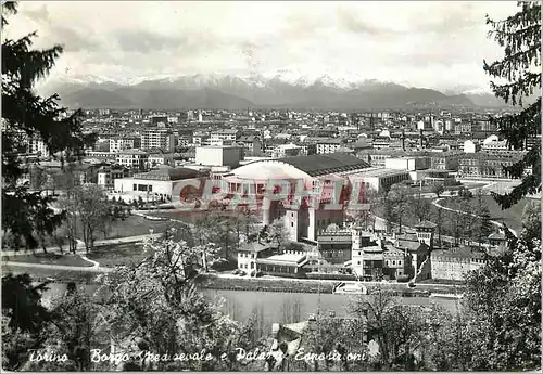 Cartes postales moderne Torino Bourg mediaeval et Palais des Expositions