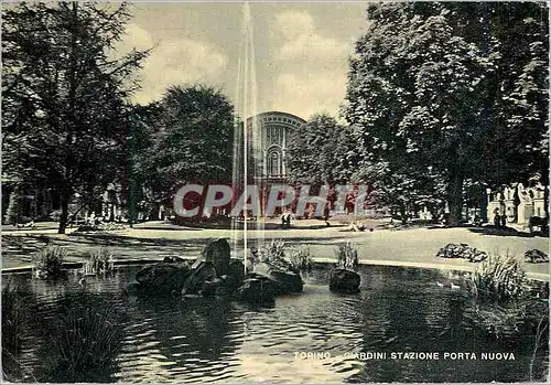 Moderne Karte Torino Giardini Stazione Porta Nuova Jardins de la Gare Porta Nuova